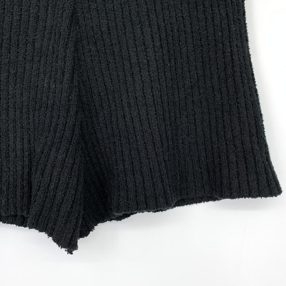 Unbranded Ribbed Knit Shorts Womens Size Small Pull On Waist Black - Picture 4 of 5